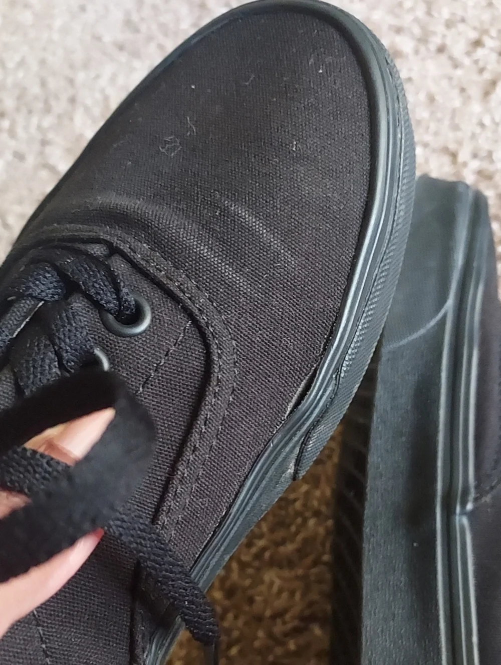Vans Black Low-Top Sneakers with White Logo